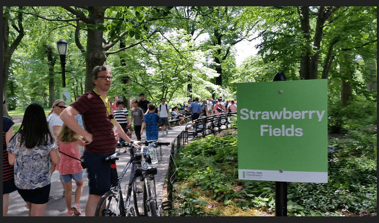 Strawberry Fields garden and memorial in Central park